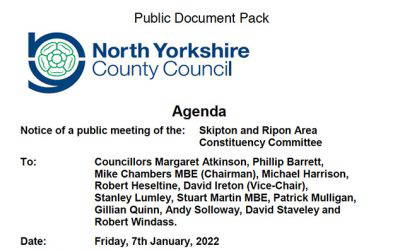 Skipton and Ripon Area Constituency Committee Meeting Agenda
