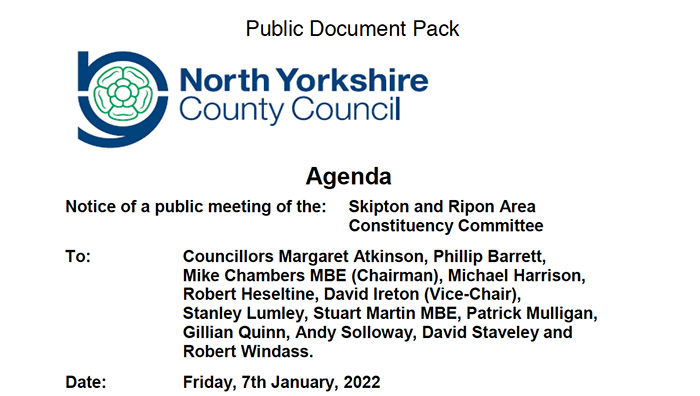 Skipton and Ripon Area Constituency Committee Meeting Agenda